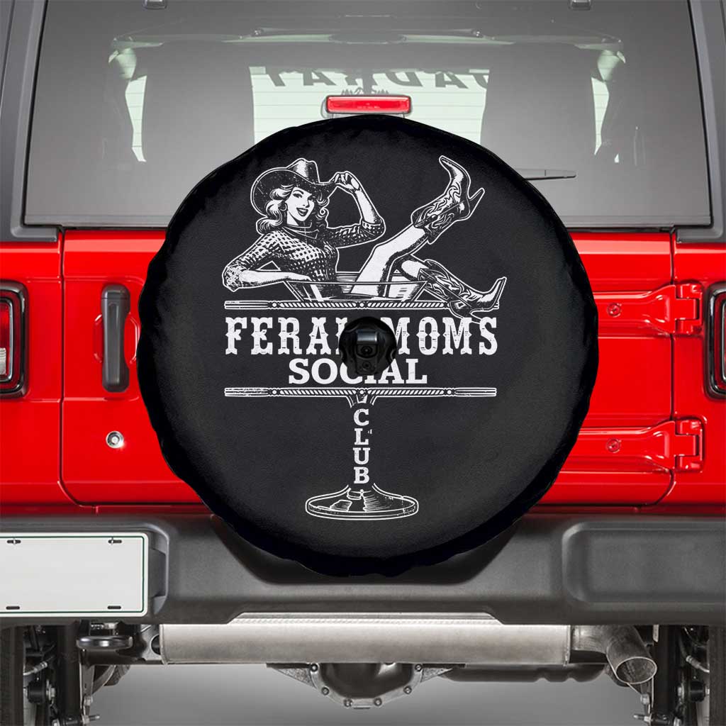 Feral Moms Social Club Spare Tire Cover Western Cowgirl Mom Mother’s Day Gift