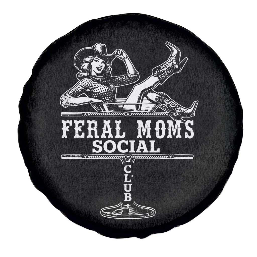 Feral Moms Social Club Spare Tire Cover Western Cowgirl Mom Mother’s Day Gift