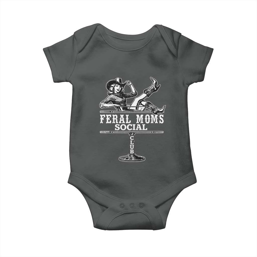 Feral Moms Social Club Baby Onesie Western Cowgirl Mom Mother’s Day Gift