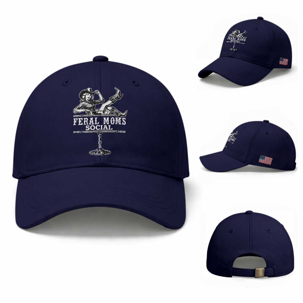 Feral Moms Social Club Baseball Cap Western Cowgirl Mom Mother’s Day Gift