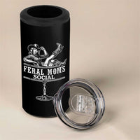 Feral Moms Social Club 4 in 1 Can Cooler Tumbler Western Cowgirl Mom Mother’s Day Gift