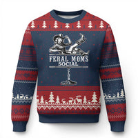 Feral Moms Social Club Ugly Christmas Sweater Western Cowgirl Mom Mother’s Day Gift