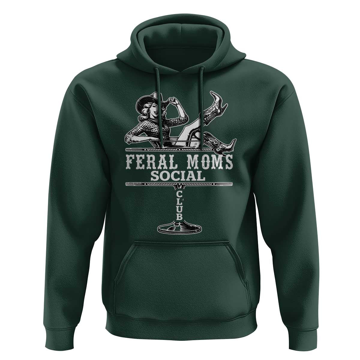 Feral Moms Social Club Hoodie Western Cowgirl Mom Mother’s Day Gift