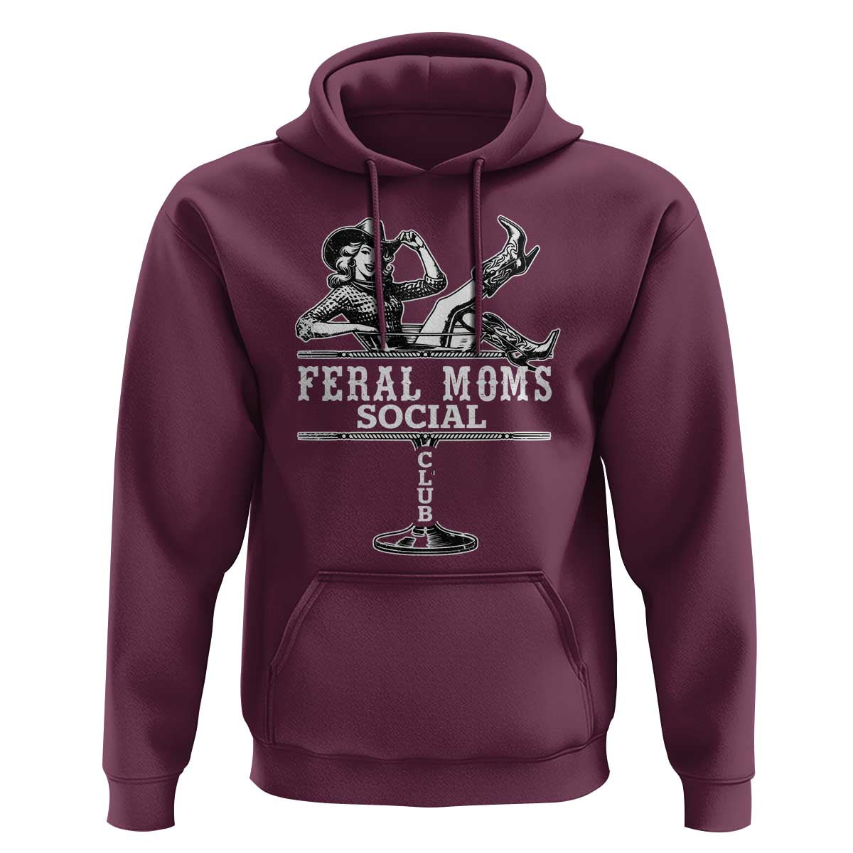 Feral Moms Social Club Hoodie Western Cowgirl Mom Mother’s Day Gift
