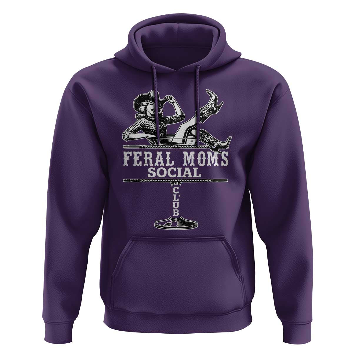 Feral Moms Social Club Hoodie Western Cowgirl Mom Mother’s Day Gift