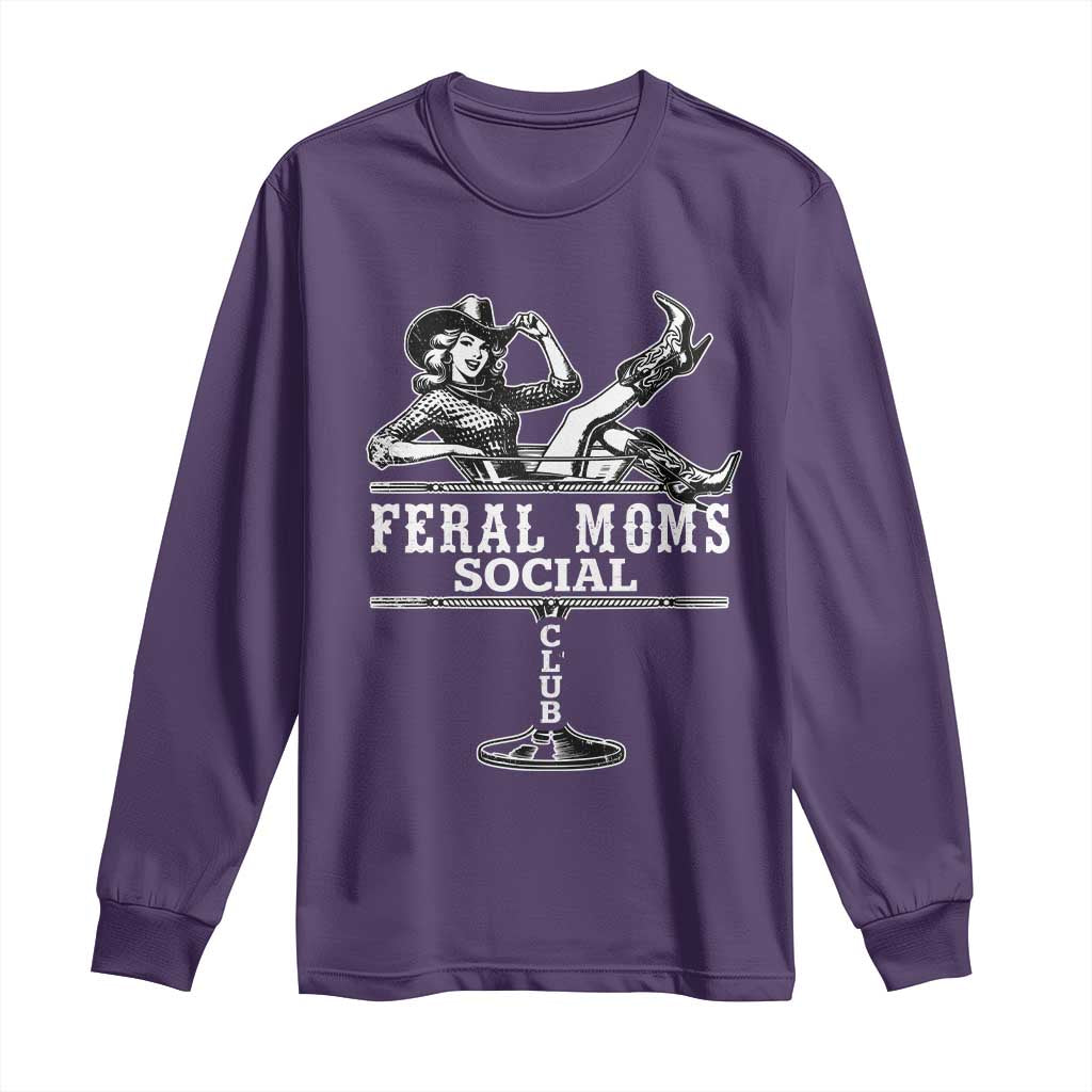 Feral Moms Social Club Long Sleeve Shirt Western Cowgirl Mom Mother’s Day Gift