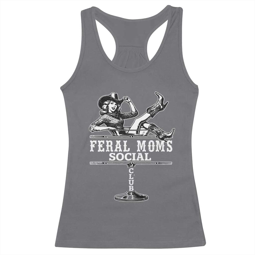 Feral Moms Social Club Racerback Tank Top Western Cowgirl Mom Mother’s Day Gift
