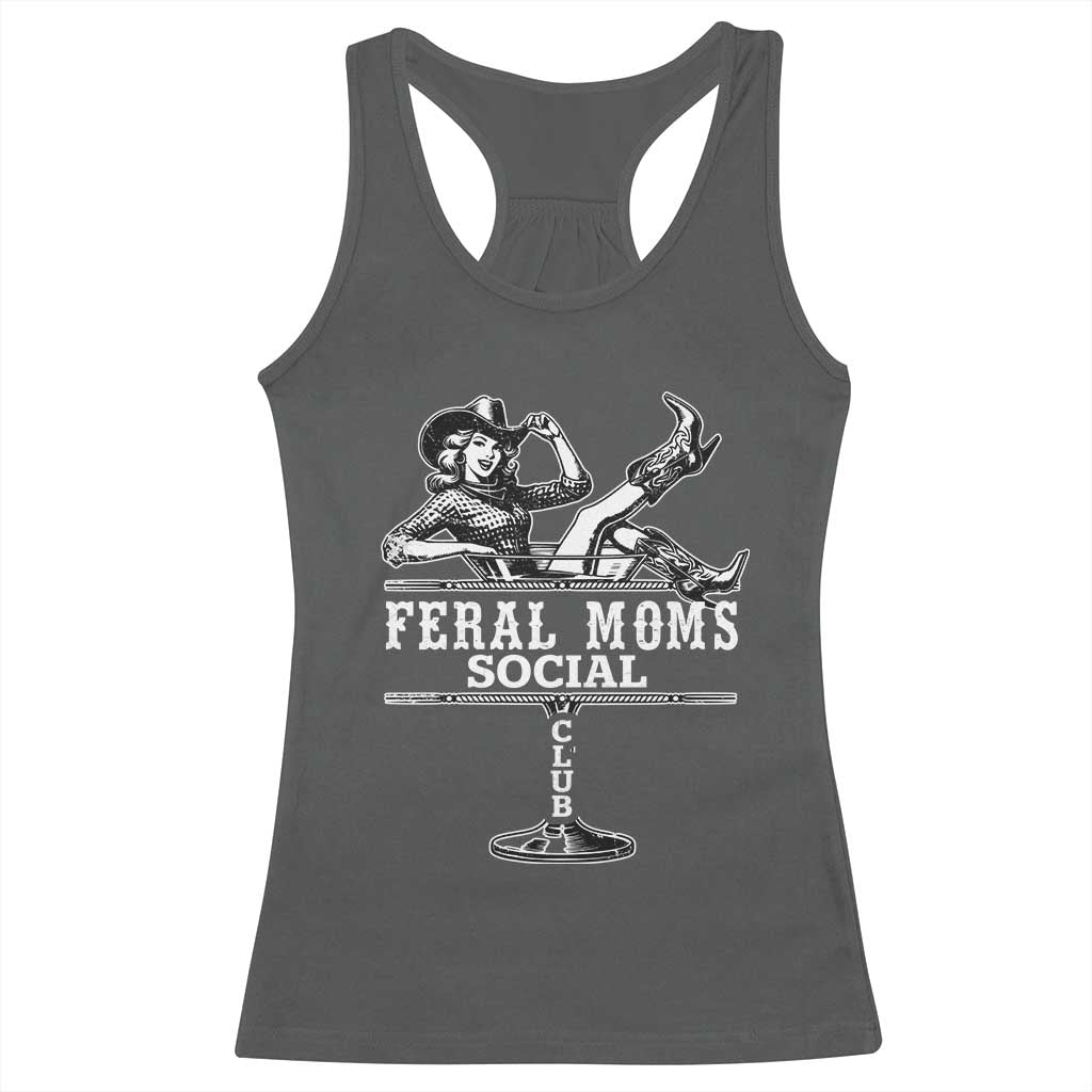 Feral Moms Social Club Racerback Tank Top Western Cowgirl Mom Mother’s Day Gift