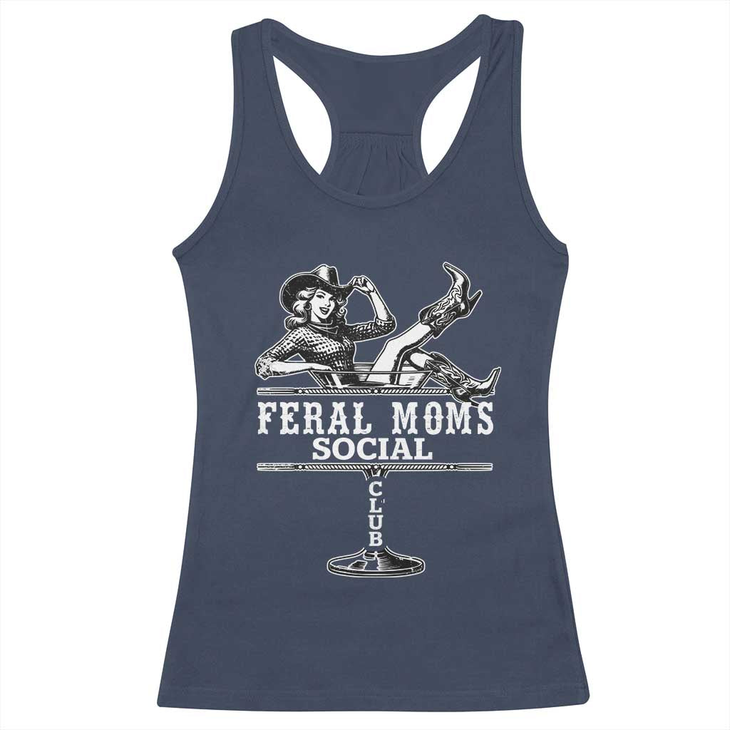 Feral Moms Social Club Racerback Tank Top Western Cowgirl Mom Mother’s Day Gift