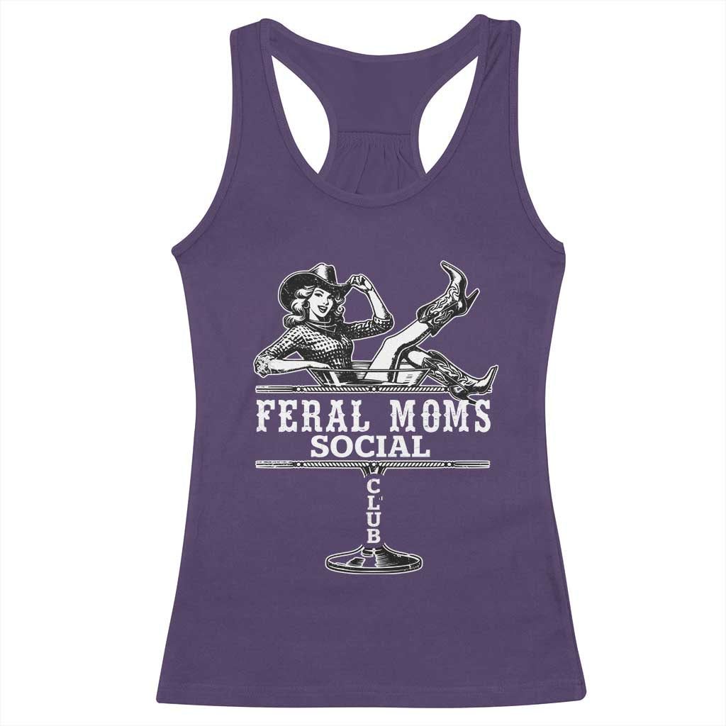 Feral Moms Social Club Racerback Tank Top Western Cowgirl Mom Mother’s Day Gift