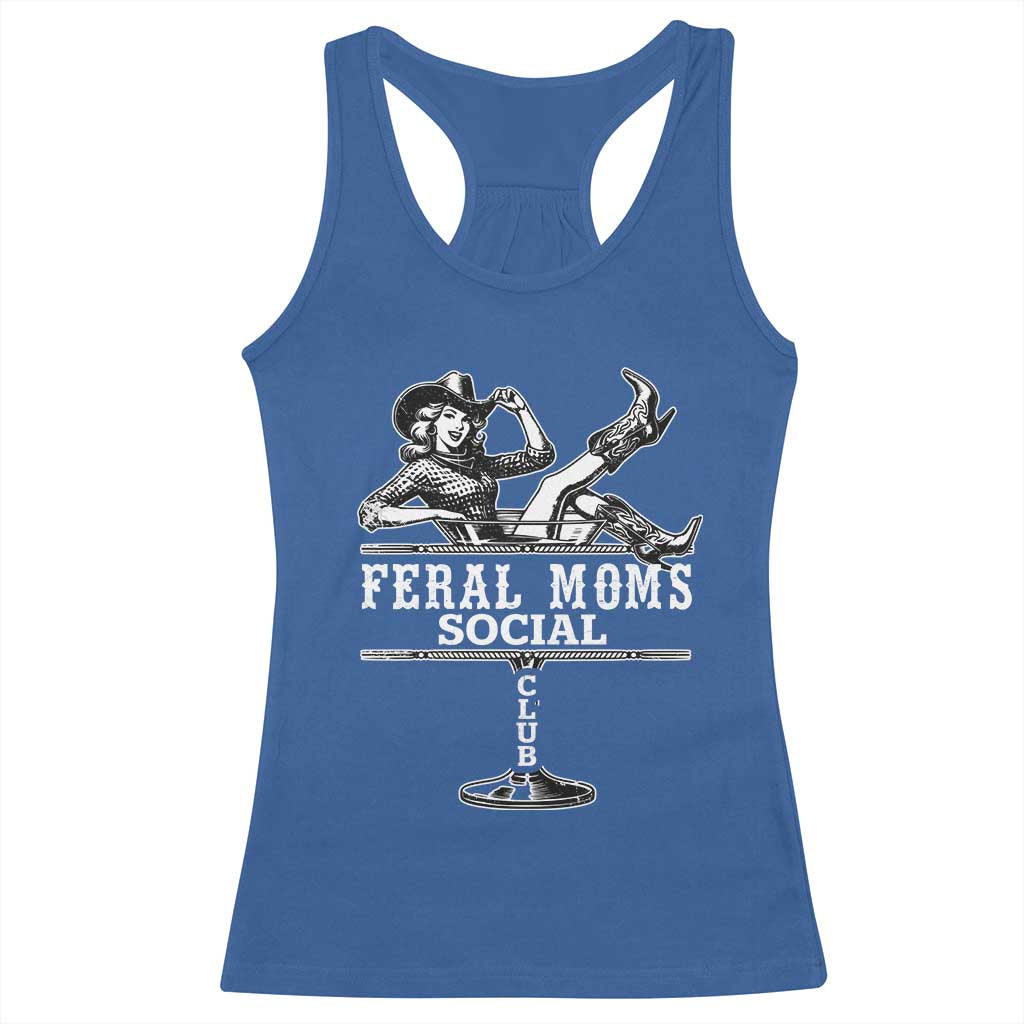 Feral Moms Social Club Racerback Tank Top Western Cowgirl Mom Mother’s Day Gift