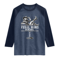 Feral Moms Social Club Raglan Shirt Western Cowgirl Mom Mother’s Day Gift