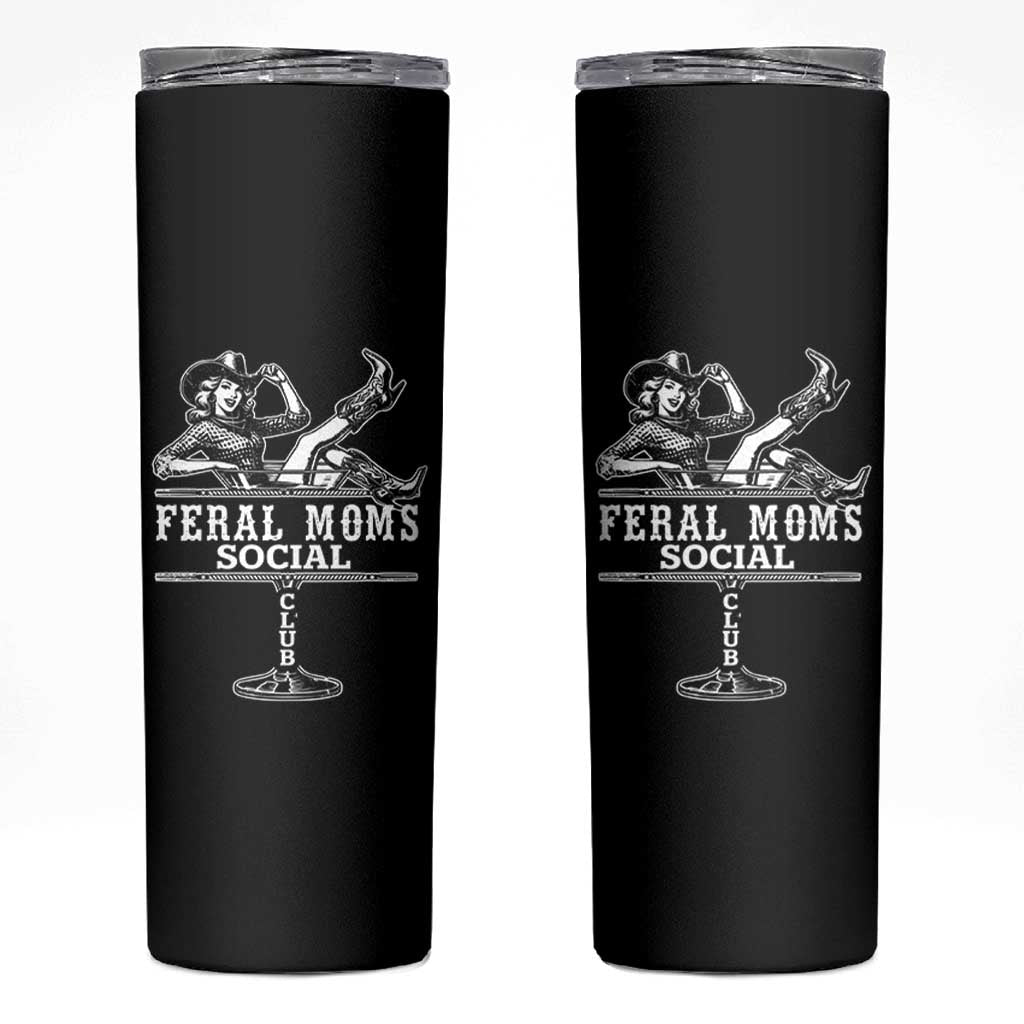 Feral Moms Social Club Skinny Tumbler Western Cowgirl Mom Mother’s Day Gift
