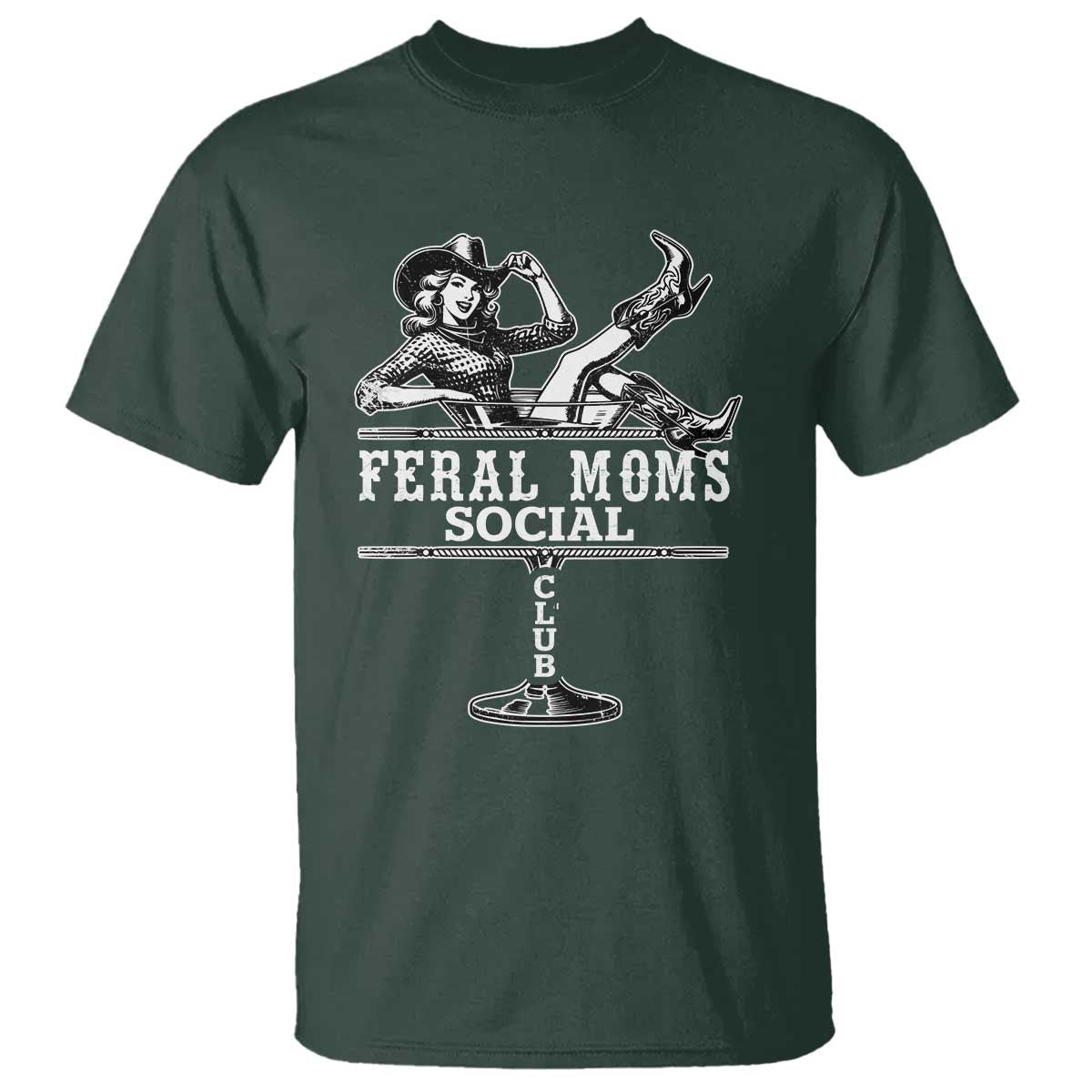 Feral Moms Social Club T Shirt Western Cowgirl Mom Mother’s Day Gift