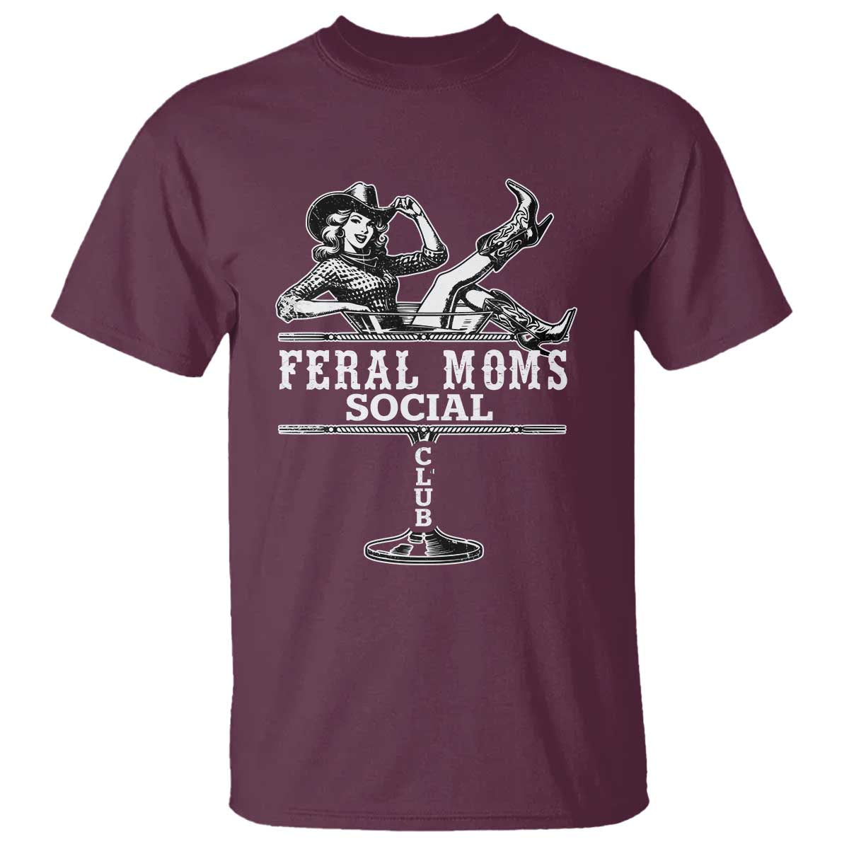 Feral Moms Social Club T Shirt Western Cowgirl Mom Mother’s Day Gift