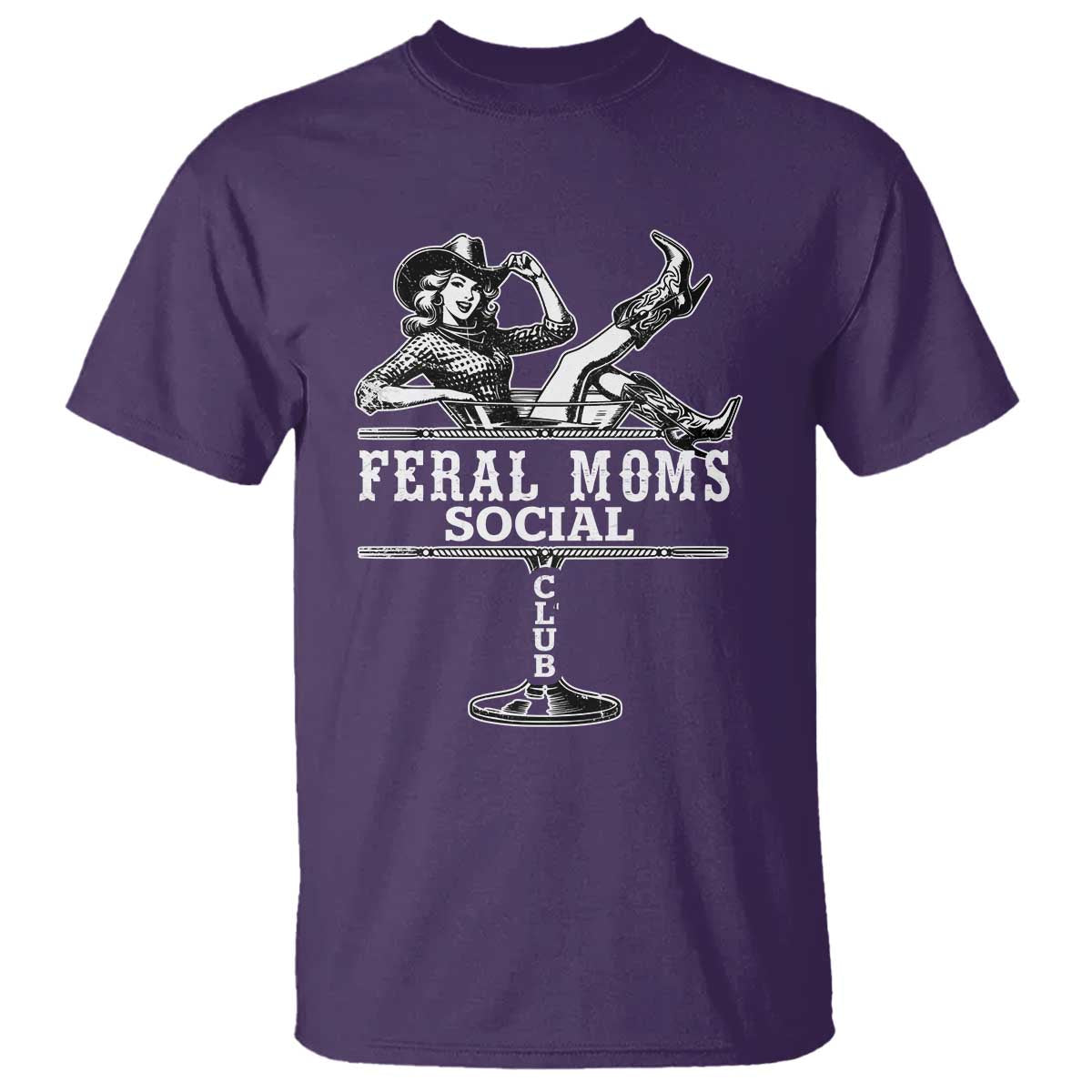 Feral Moms Social Club T Shirt Western Cowgirl Mom Mother’s Day Gift