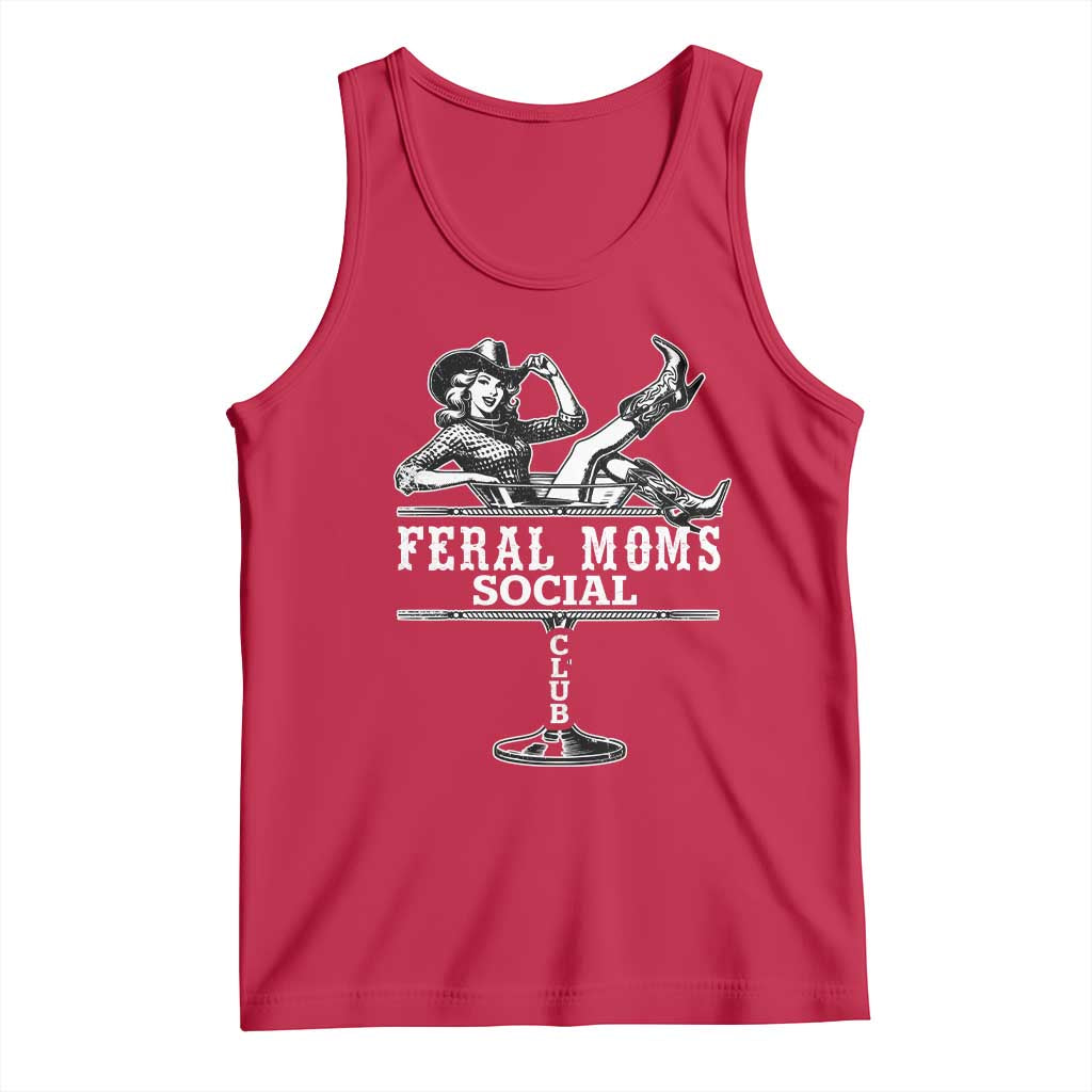 Feral Moms Social Club Tank Top Western Cowgirl Mom Mother’s Day Gift