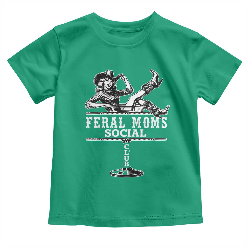 Feral Moms Social Club Toddler T Shirt Western Cowgirl Mom Mother’s Day Gift