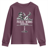 Feral Moms Social Club Youth Sweatshirt Western Cowgirl Mom Mother’s Day Gift