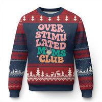 Overstimulated Moms Club Ugly Christmas Sweater Funny Mom Life Mother Day Gift