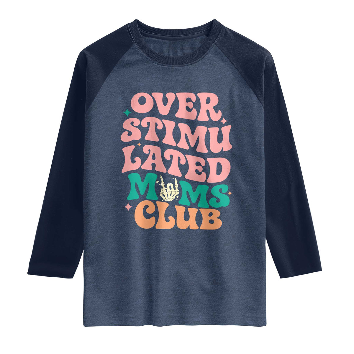 Overstimulated Moms Club Raglan Shirt Funny Mom Life Mother Day Gift