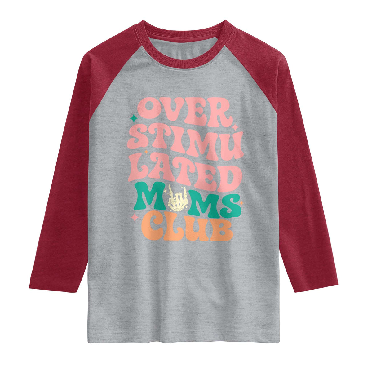 Overstimulated Moms Club Raglan Shirt Funny Mom Life Mother Day Gift