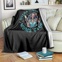 Overstimulated Moms Club Throw Blanket Neurodivergent Mom Mental Health