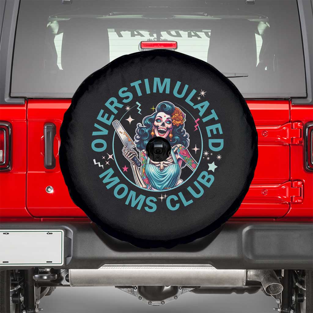 Overstimulated Moms Club Spare Tire Cover Neurodivergent Mom Mental Health