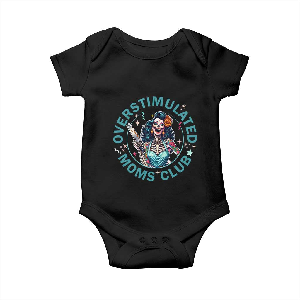 Overstimulated Moms Club Baby Onesie Neurodivergent Mom Mental Health