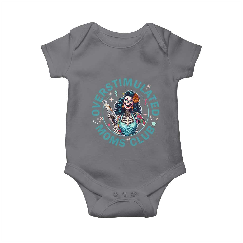 Overstimulated Moms Club Baby Onesie Neurodivergent Mom Mental Health