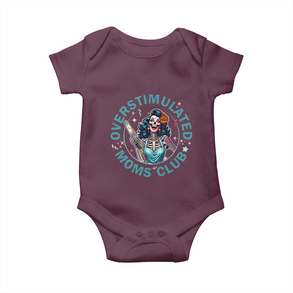 Overstimulated Moms Club Baby Onesie Neurodivergent Mom Mental Health