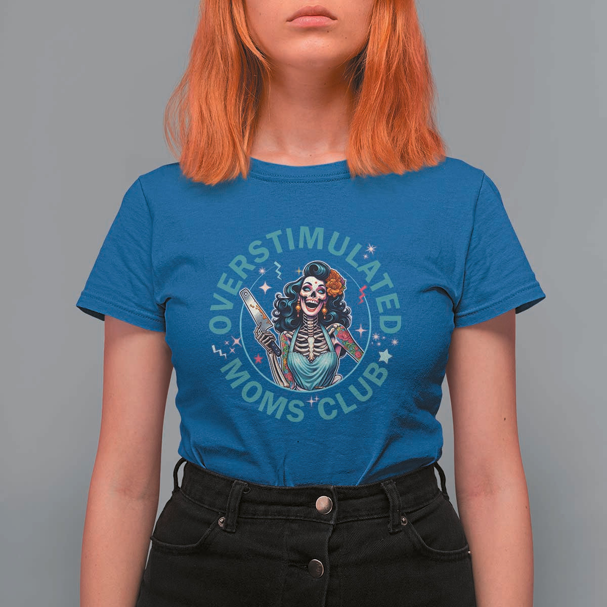 Overstimulated Moms Club T Shirt For Women Neurodivergent Mom Mental Health