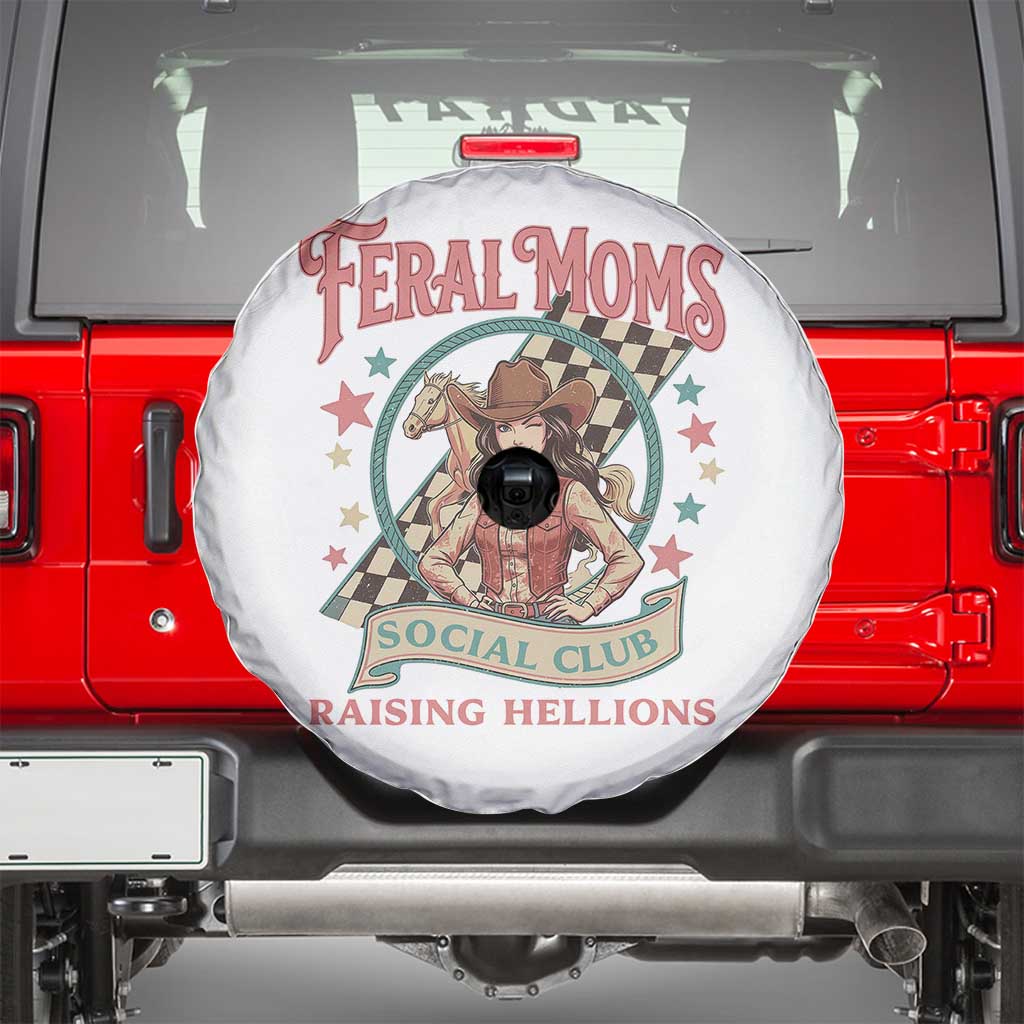 Feral Moms Social Club Spare Tire Cover Western Cowgirl Mom Mother’s Day