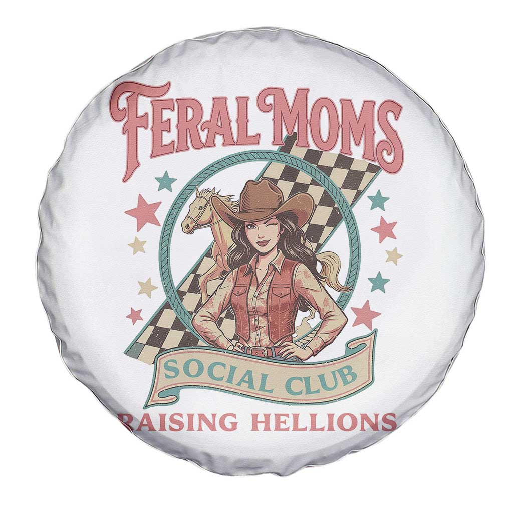 Feral Moms Social Club Spare Tire Cover Western Cowgirl Mom Mother’s Day