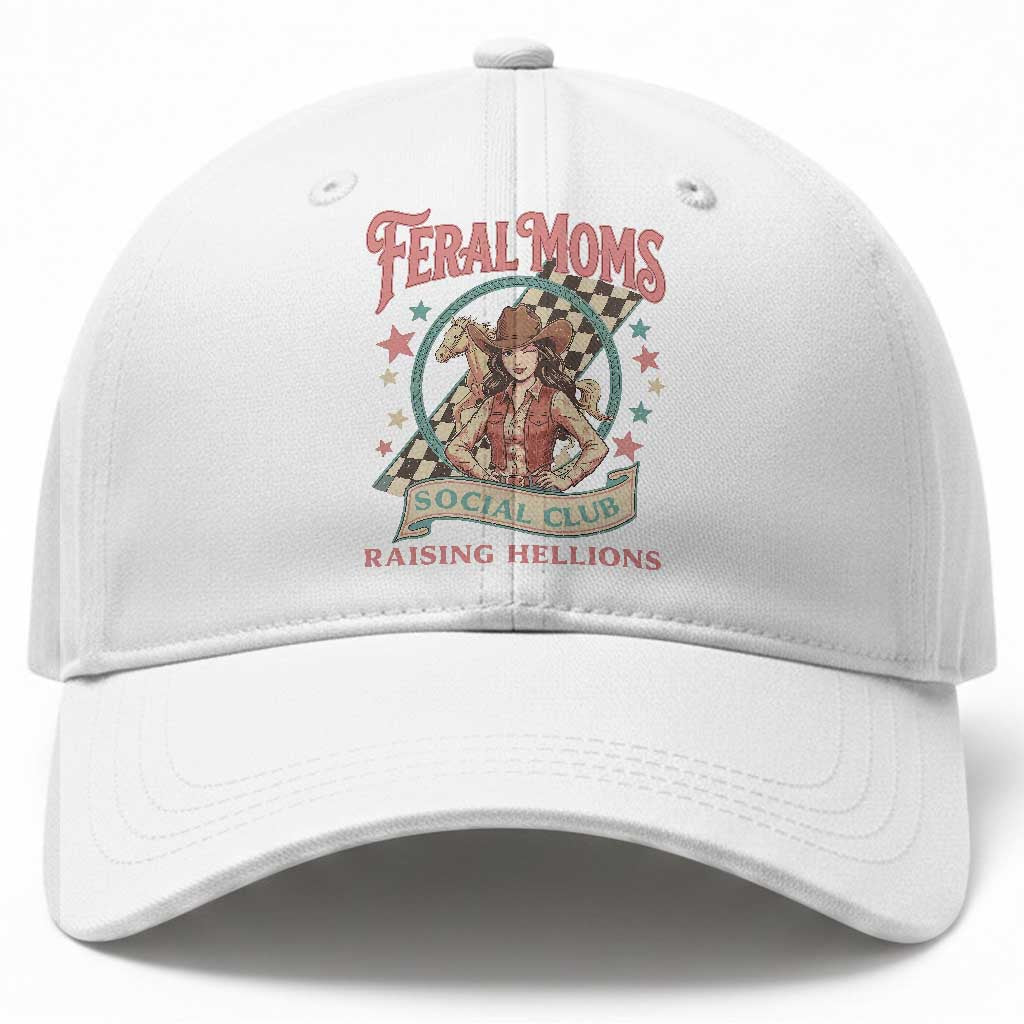 Feral Moms Social Club Baseball Cap Western Cowgirl Mom Mother’s Day