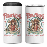 Feral Moms Social Club 4 in 1 Can Cooler Tumbler Western Cowgirl Mom Mother’s Day