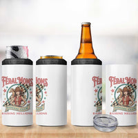 Feral Moms Social Club 4 in 1 Can Cooler Tumbler Western Cowgirl Mom Mother’s Day