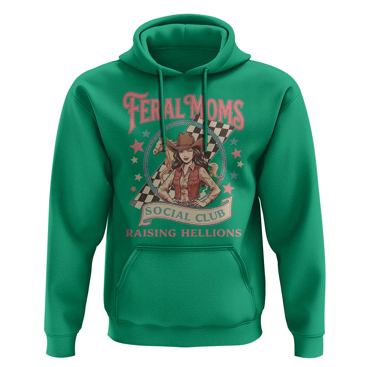 Feral Moms Social Club Hoodie Western Cowgirl Mom Mother’s Day