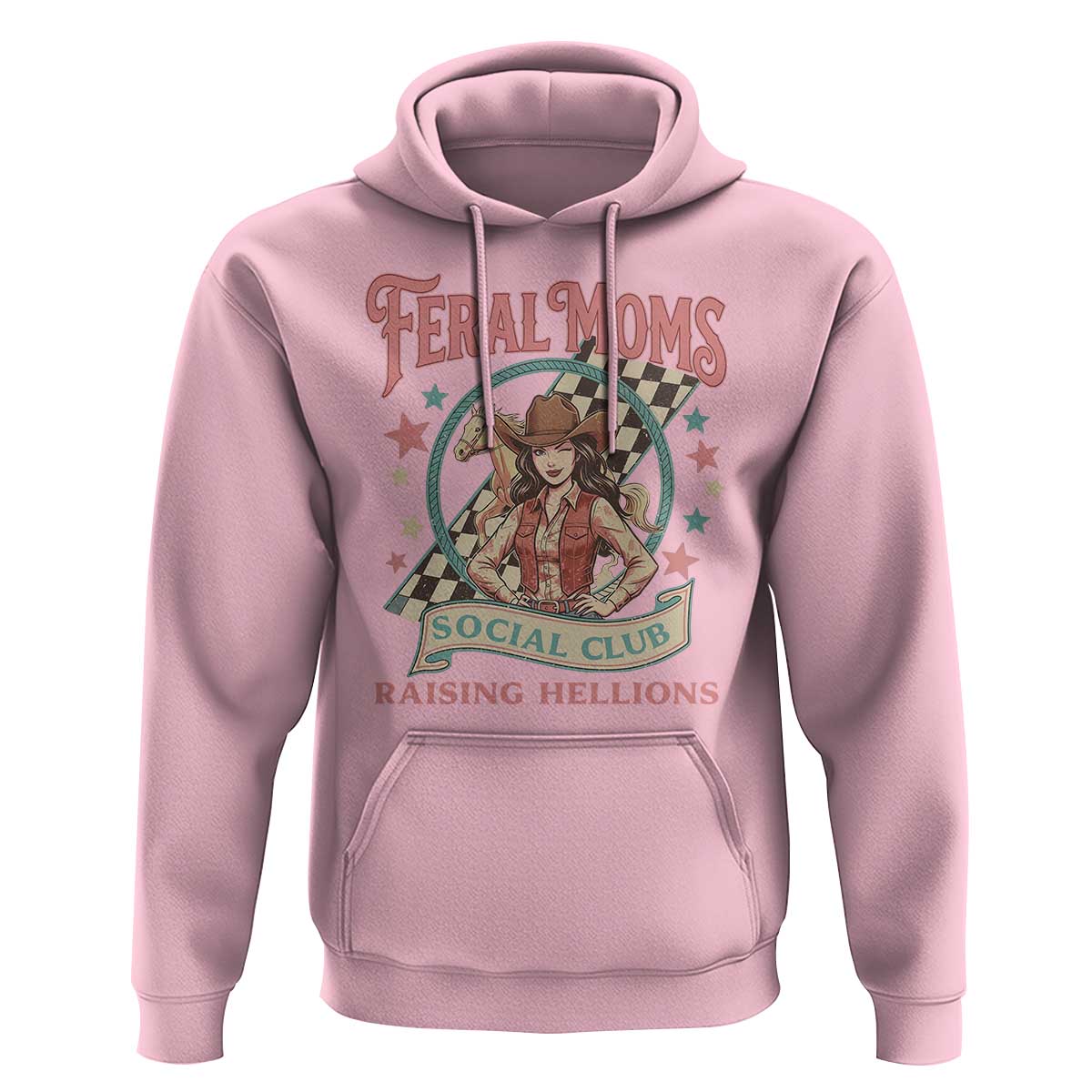 Feral Moms Social Club Hoodie Western Cowgirl Mom Mother’s Day