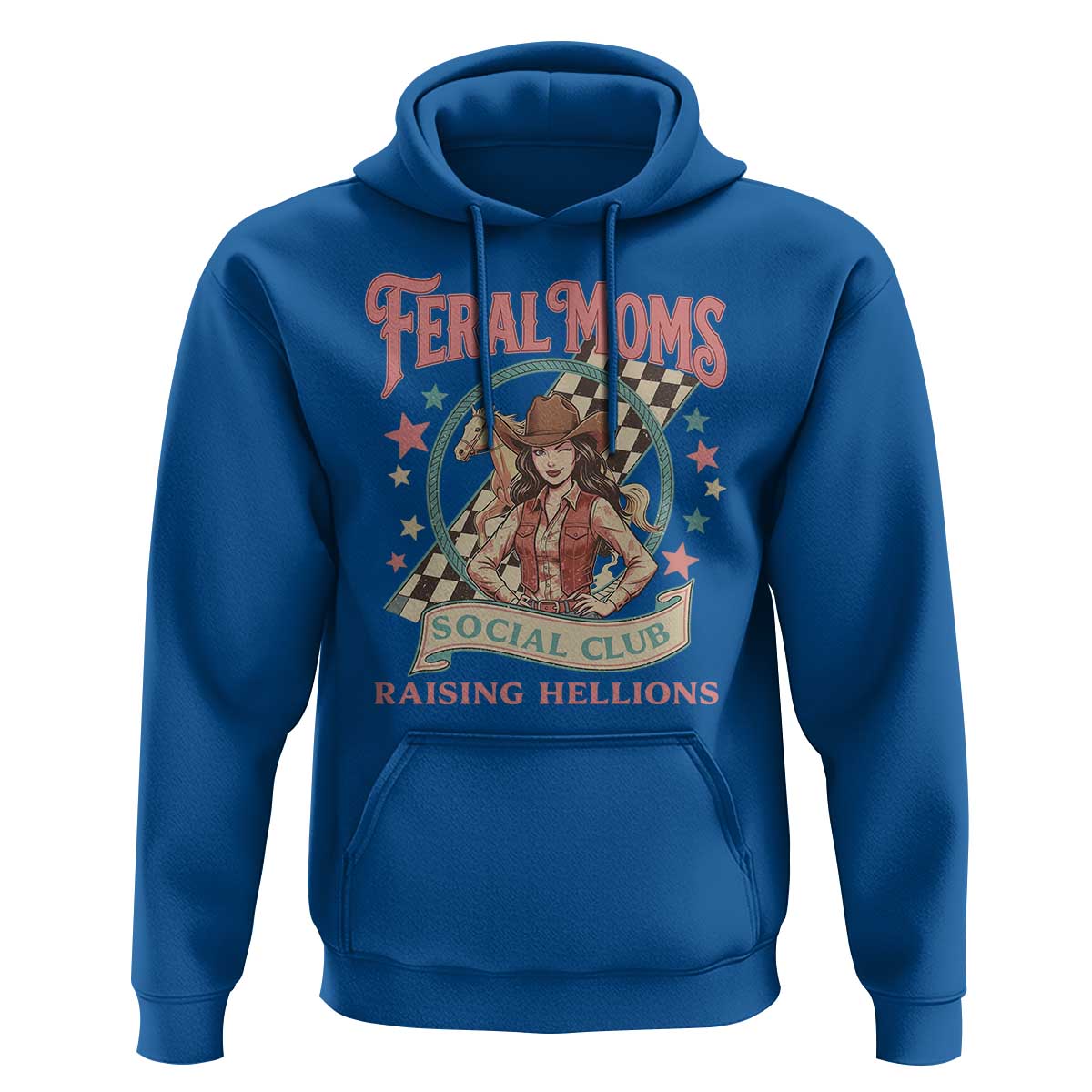 Feral Moms Social Club Hoodie Western Cowgirl Mom Mother’s Day