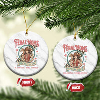 Feral Moms Social Club Ceramic Ornament Western Cowgirl Mom Mother’s Day