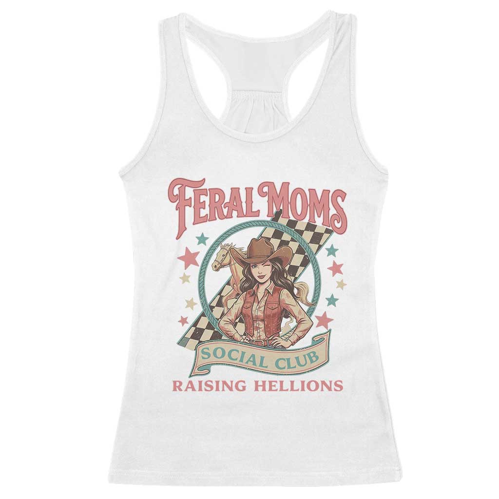 Feral Moms Social Club Racerback Tank Top Western Cowgirl Mom Mother’s Day
