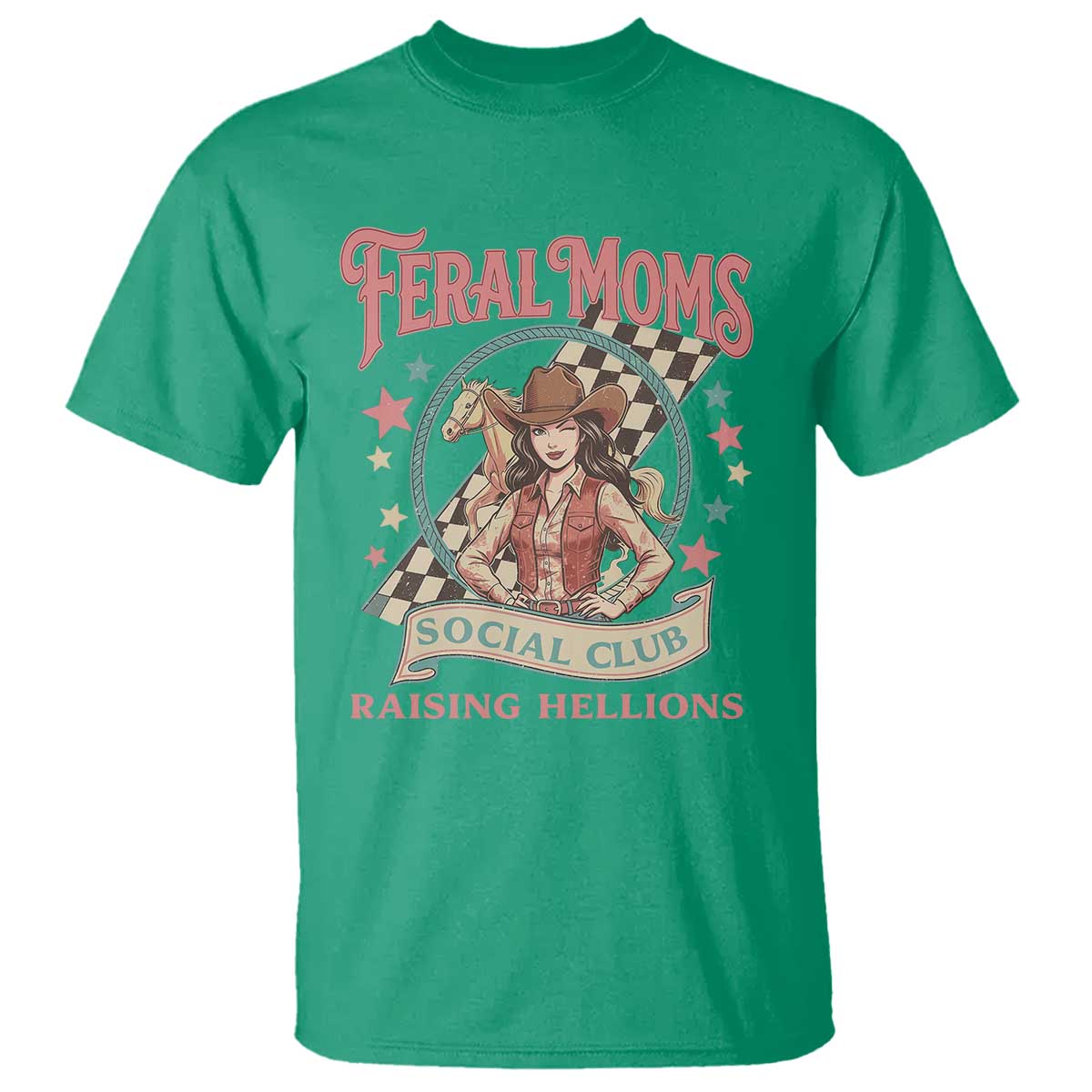 Feral Moms Social Club T Shirt Western Cowgirl Mom Mother’s Day