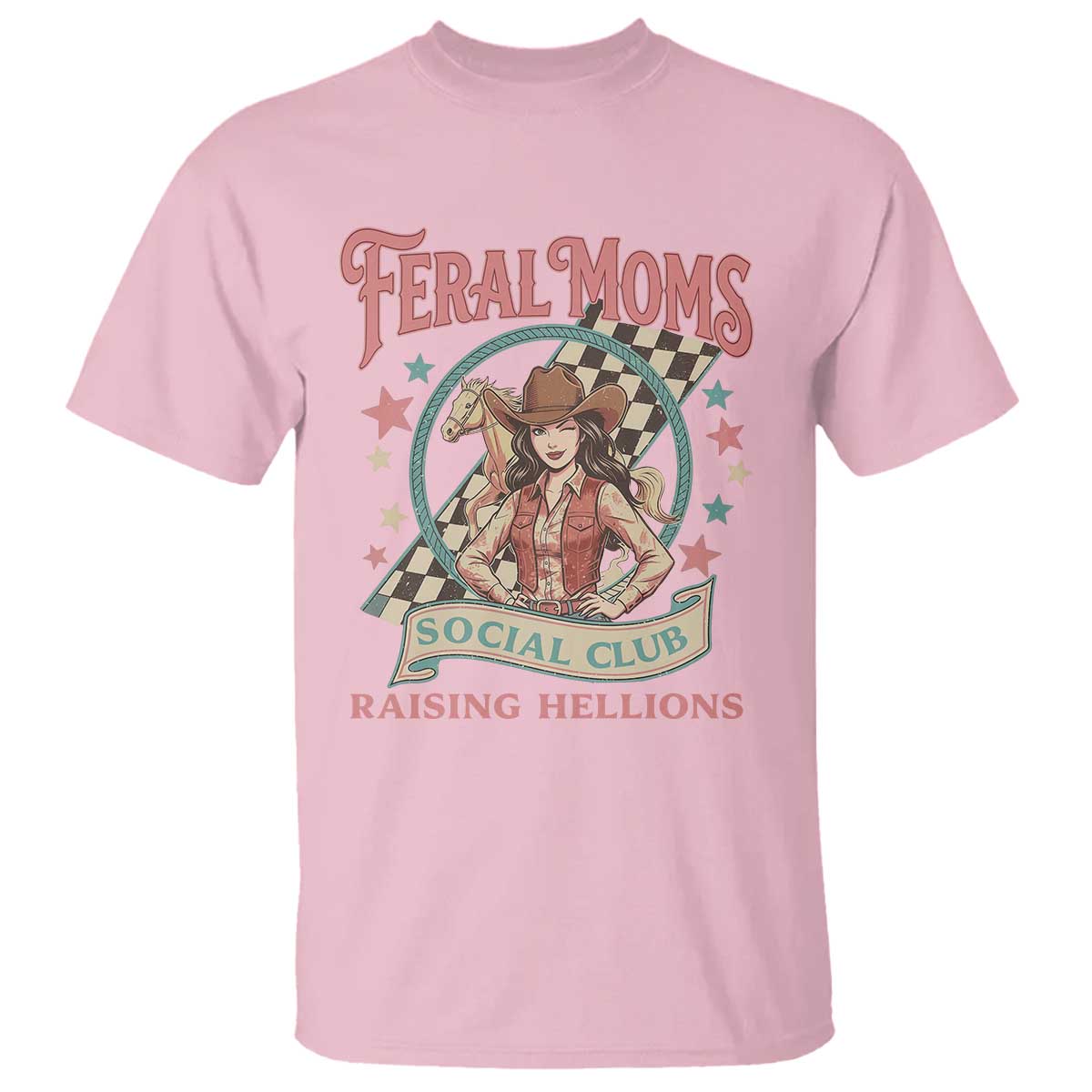 Feral Moms Social Club T Shirt Western Cowgirl Mom Mother’s Day