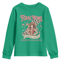 Feral Moms Social Club Youth Sweatshirt Western Cowgirl Mom Mother’s Day