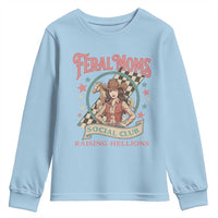 Feral Moms Social Club Youth Sweatshirt Western Cowgirl Mom Mother’s Day