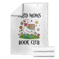 Tired Moms Book Club Throw Blanket Silly Goose Mama Bookish Reader Gift