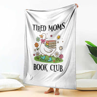 Tired Moms Book Club Throw Blanket Silly Goose Mama Bookish Reader Gift