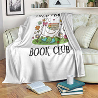 Tired Moms Book Club Throw Blanket Silly Goose Mama Bookish Reader Gift