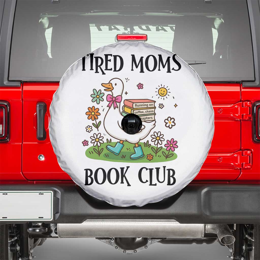 Tired Moms Book Club Spare Tire Cover Silly Goose Mama Bookish Reader Gift